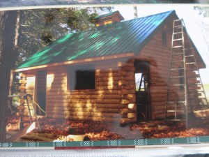 Our almost finished cabin.